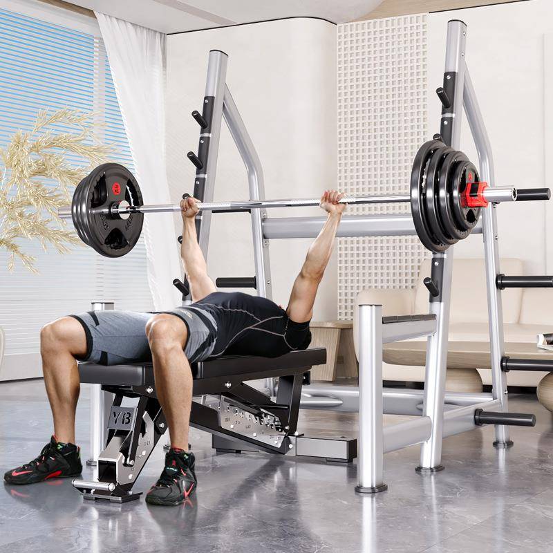自由深蹲架框式龙门架卧推架杠铃架专业健身房健身器材家用半框