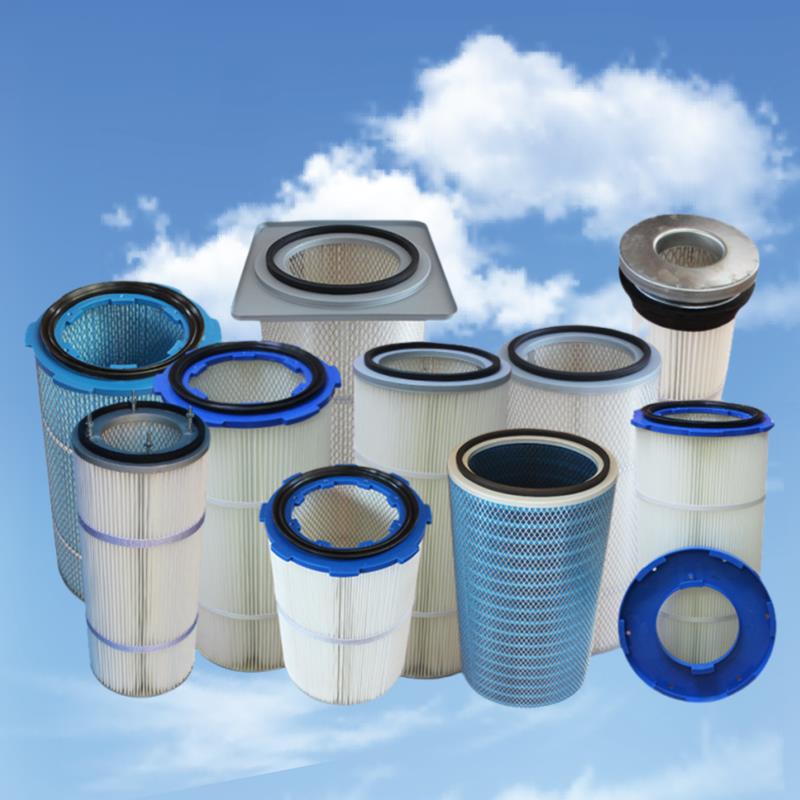 工业除尘滤芯滤筒六耳快拆除尘器喷塑粉末涂装喷砂抛丸机除尘滤筒