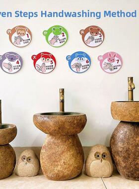 户外幼儿园儿童石头洗手盆鹅卵石小洗手池分体式洗手盆室外洗手台