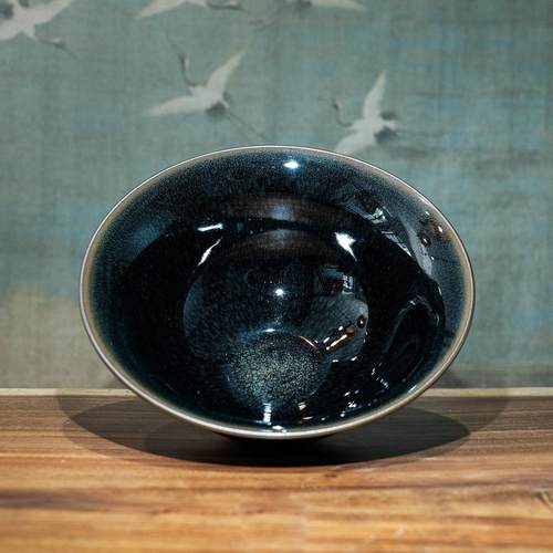 宋研 | 黑釉大撇口盏 建窑建盏点茶器茶洗陶瓷茶缸水盂建水杯洗