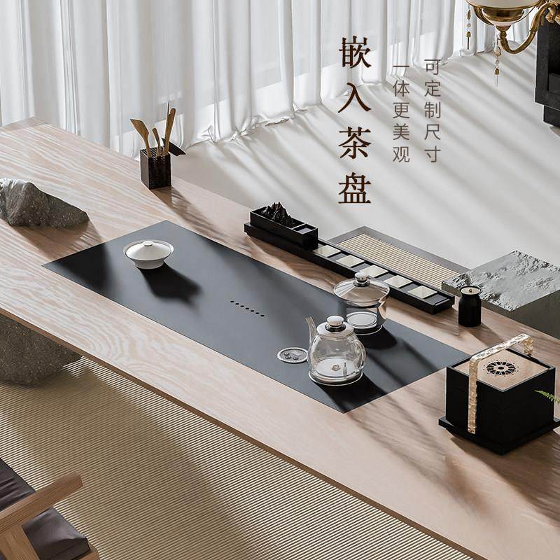 嵌入式乌金石茶盘电磁炉全自动一体烧水高端面板内嵌定制茶台茶具,餐饮具,茶盘,淘宝优惠券,粉丝福利购,淘宝优惠卷