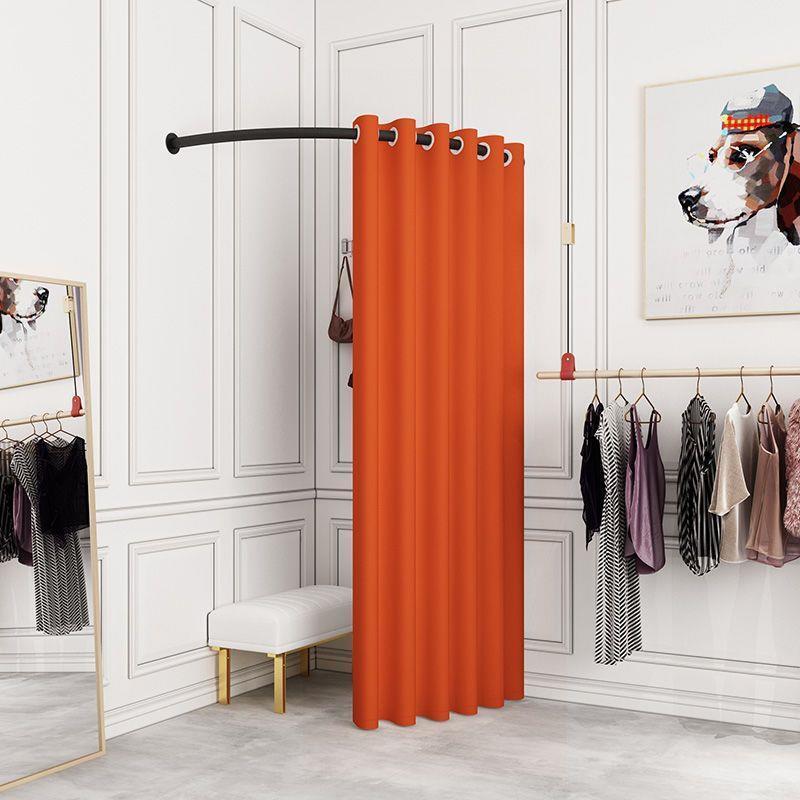 服装店墙角试衣间门帘轨道临时活动试衣间移动简易更衣室展示铁架