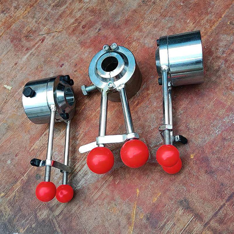 膨化机新型弯管直管防堵大帽法兰切管机头通用多功能保温套筒