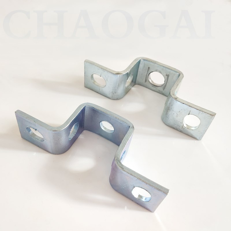 C型钢骑马卡镀锌抗震加厚s管道抗震配件十字连接交叉马鞍卡方管41