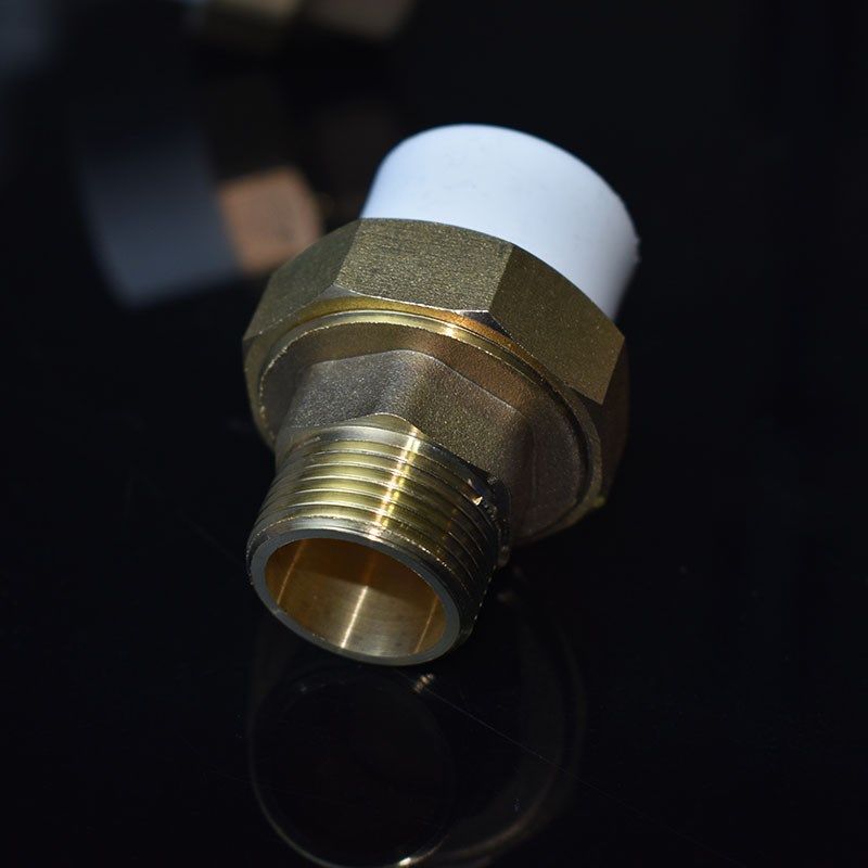 热熔pprc水管配件铜体外丝大活接头6分25焊接管件1寸内外牙拆卸头