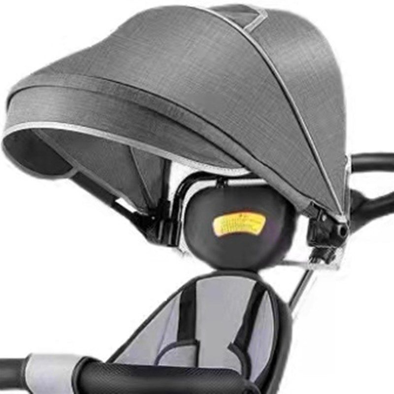 溜娃遛娃神器配件前后PU静音刹车轮遮阳棚手推.杆通用挂包