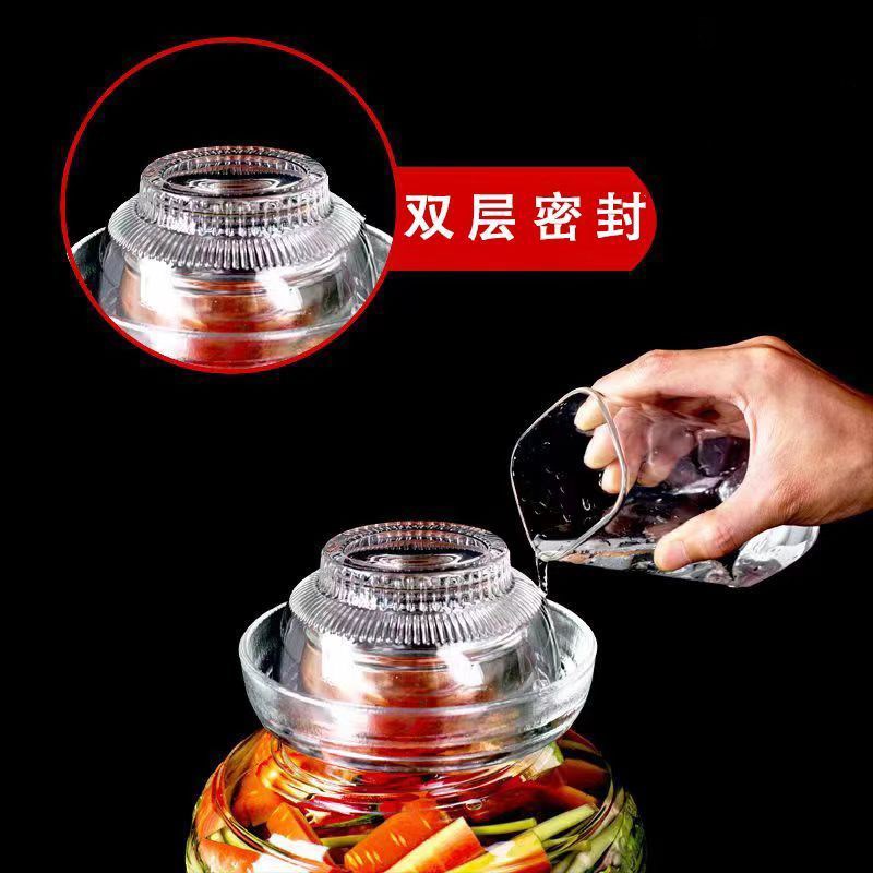 四川泡菜坛子家用玻n璃密封罐咸菜腌菜罐腌制辣椒酱罐子老式酸菜
