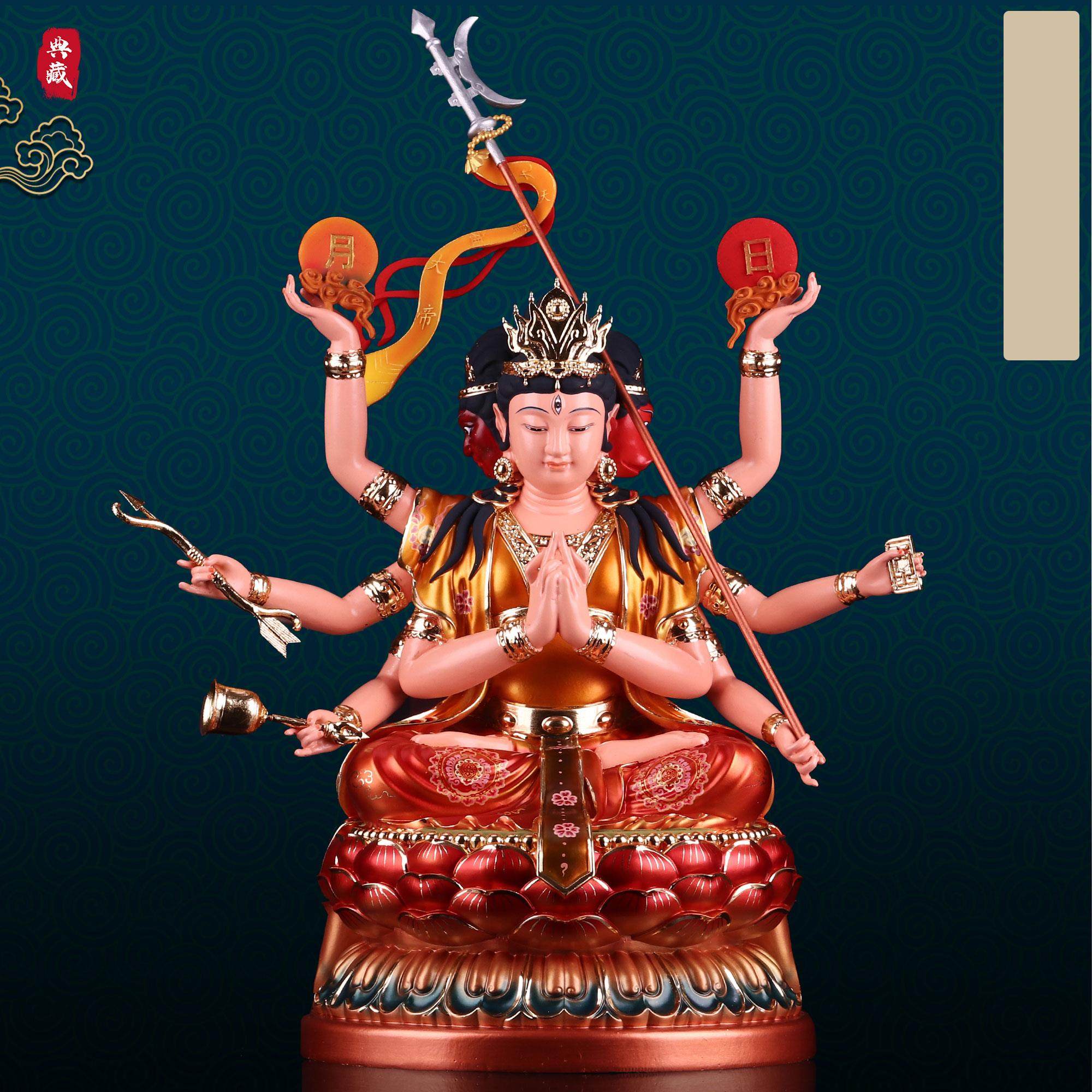 斗姆星君像紫光圣母斗母星像圆明道姥先天尊元君神像供奉摆件家用