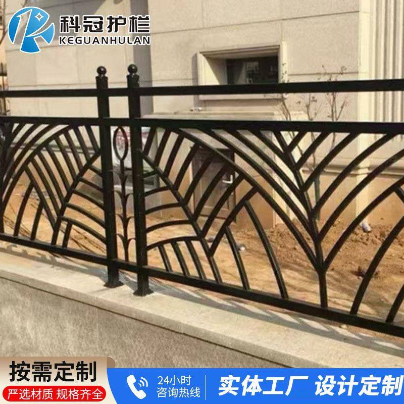 小区围墙铁艺护栏现货锌钢护栏庭院别墅隔离喷塑焊接铁护栏围栏