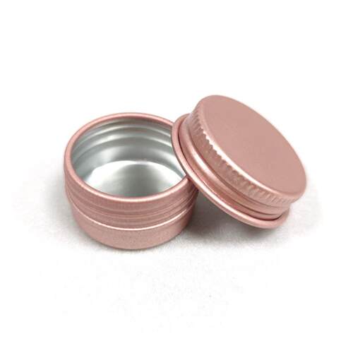 现货5m-250双面磨砂l粉m色铝盒 霜膏化妆品l饰品金属螺纹分装铝罐