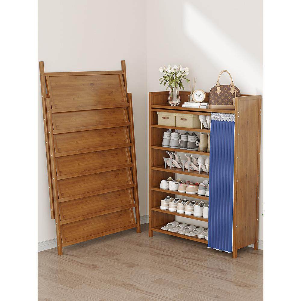 免安装鞋柜防尘收纳出租屋用鞋架子简易门口家用竹折叠窄多层室内,住宅家具,鞋架,淘宝优惠券,粉丝福利购,淘宝优惠卷