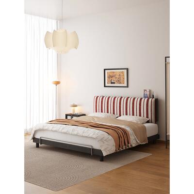 政府补贴梦住床法式床布艺软包床实木床全实木超薄主卧1米8双人床