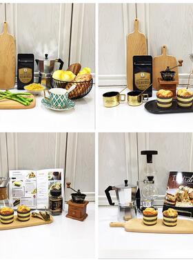 简约样板房间厨房摆件组合橱柜软装饰品仿真蛋糕食谱蔬菜组合摆设