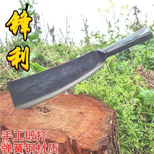 手工锻打砍柴刀户外开路刀砍树刀蔑竹刀劈柴刀弹簧钢农用破竹子刀