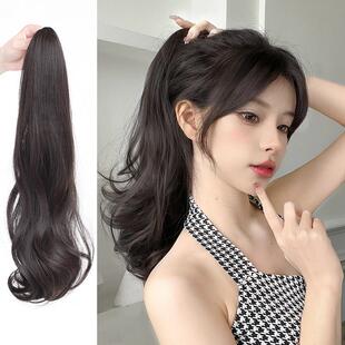 一整天都不塌、高马尾假发凌乱自然卷发辫子抓夹式长发假马尾轻薄