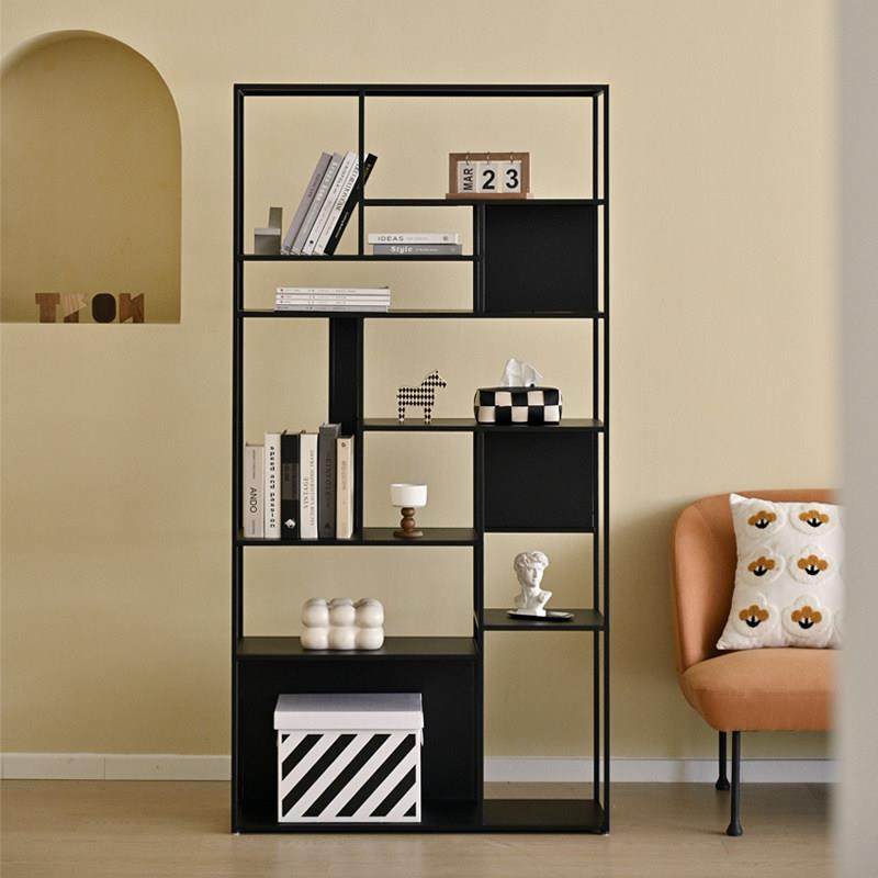 网红客厅落地铁艺书架多层书柜办公室展示置物架一体靠墙杂物柜,住宅家具,书架,淘宝优惠券,粉丝福利购,淘宝优惠卷