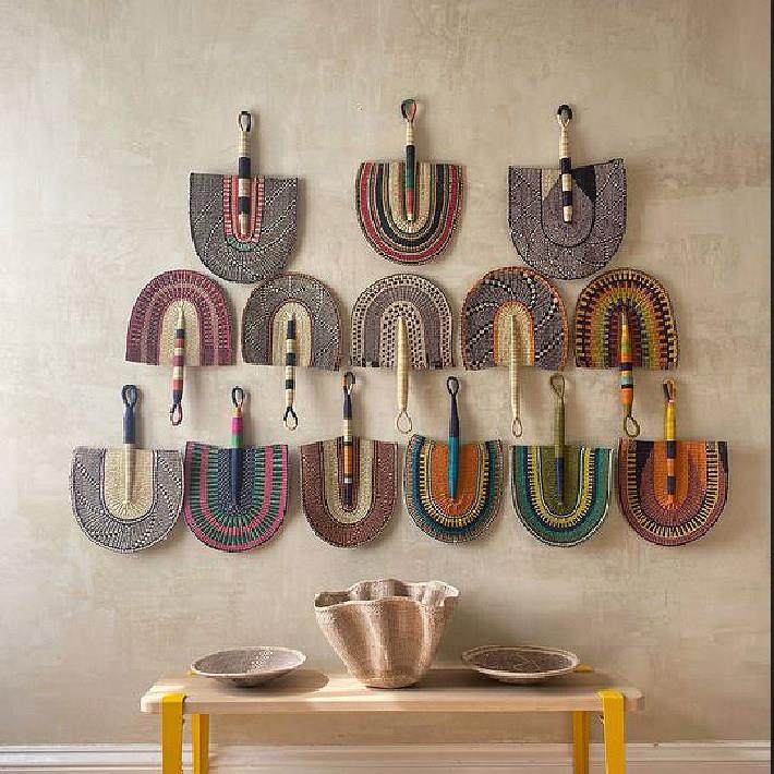 北欧ins非洲手工编织装饰扇墙面装饰品民宿背景墙壁饰挂件餐厅壁,家居饰品,壁饰,淘宝优惠券,粉丝福利购,淘宝优惠卷