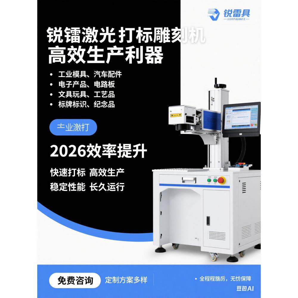 光纤激光打标机塑料金属不锈钢铭牌激光雕刻机台式镭雕刻字机