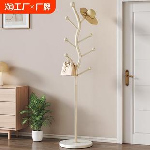衣帽架落地卧室挂衣架衣服架挂包架家用晾衣架挂物架轻奢阳台加粗