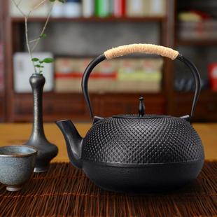 手工无涂层烧水壶户外露营煮茶壶 铸铁茶壶家用围炉煮茶铁壶日式