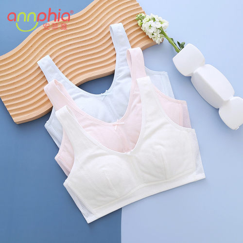 少女内衣发育期无海绵薄款纯棉小学生背心初中高中儿童女童文胸夏