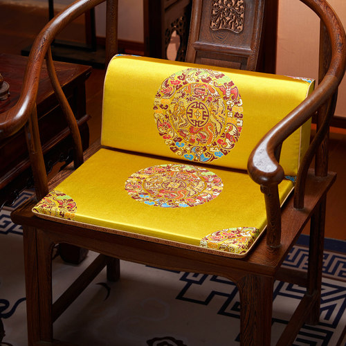 新中式腰靠客厅沙发靠垫办公室护腰靠背海绵椅垫坐垫靠垫一体定制
