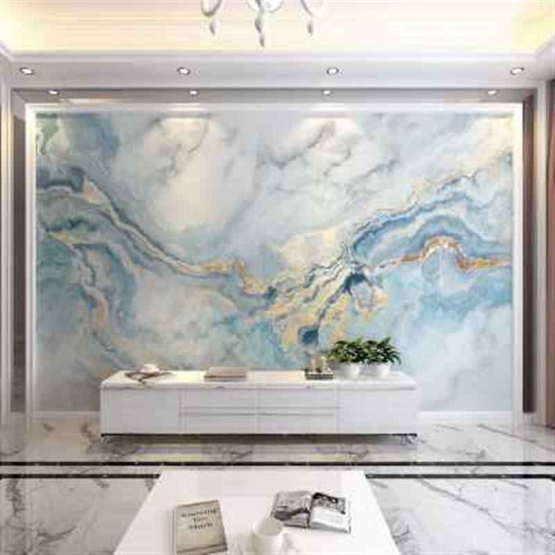 电视背景墙墙布2022年新款壁纸大理石壁画客厅R现代简约壁布装饰