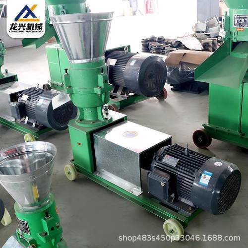 秸秆杂草混合造粒机平模饲料颗粒机125兔羊饲料造粒机