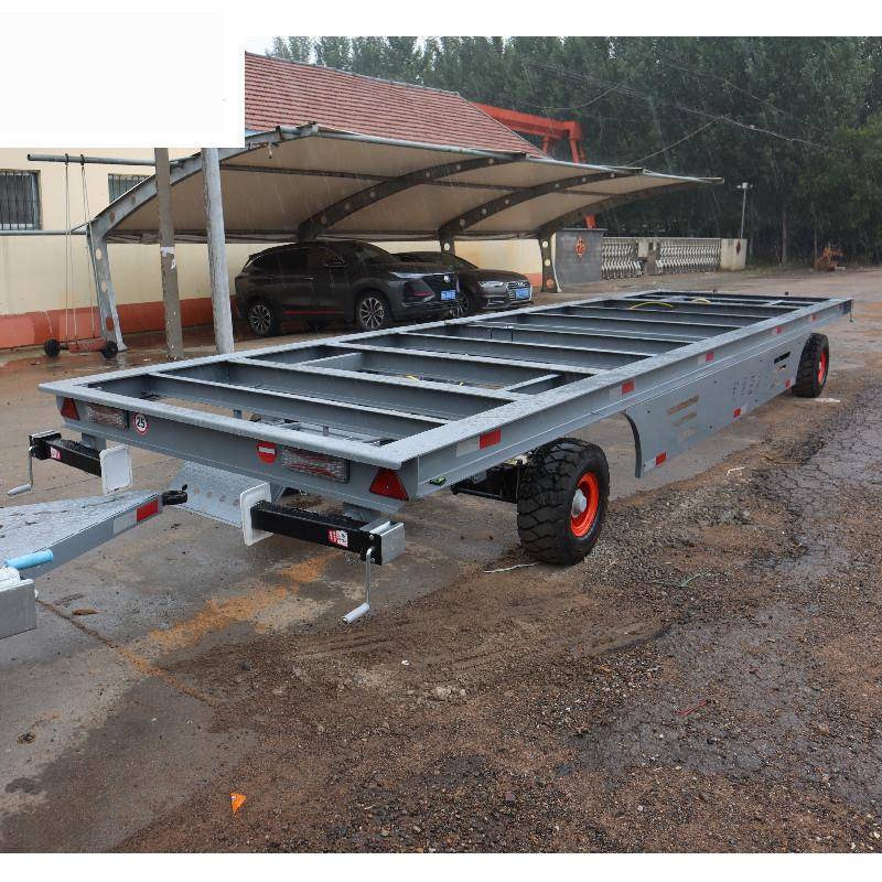 5吨骨架拖车平板车框架拖车发电机组运输拖车集装箱拖挂车