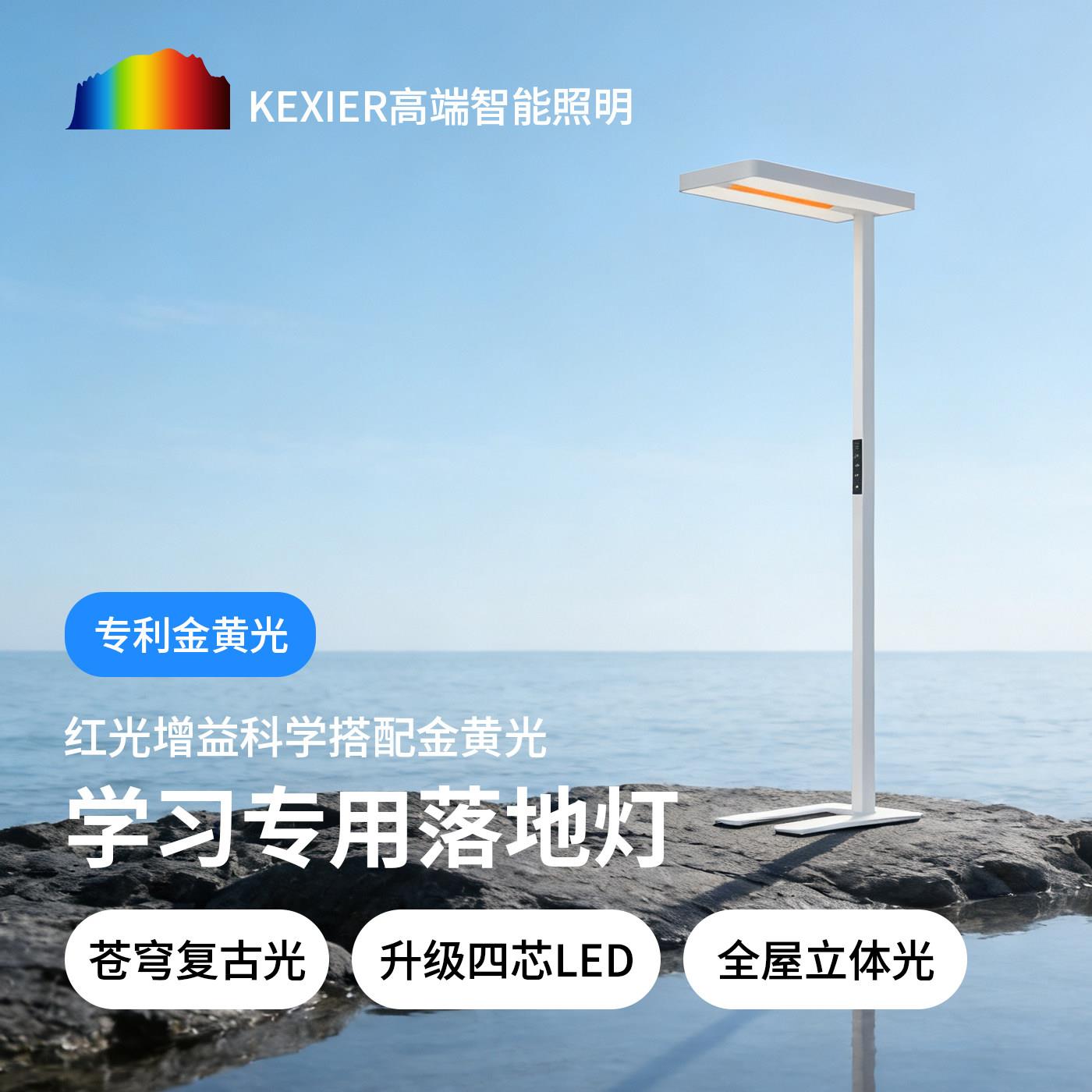 金黄光护眼大路灯智能儿童学习阅读落地灯办公写作专用钢琴台灯