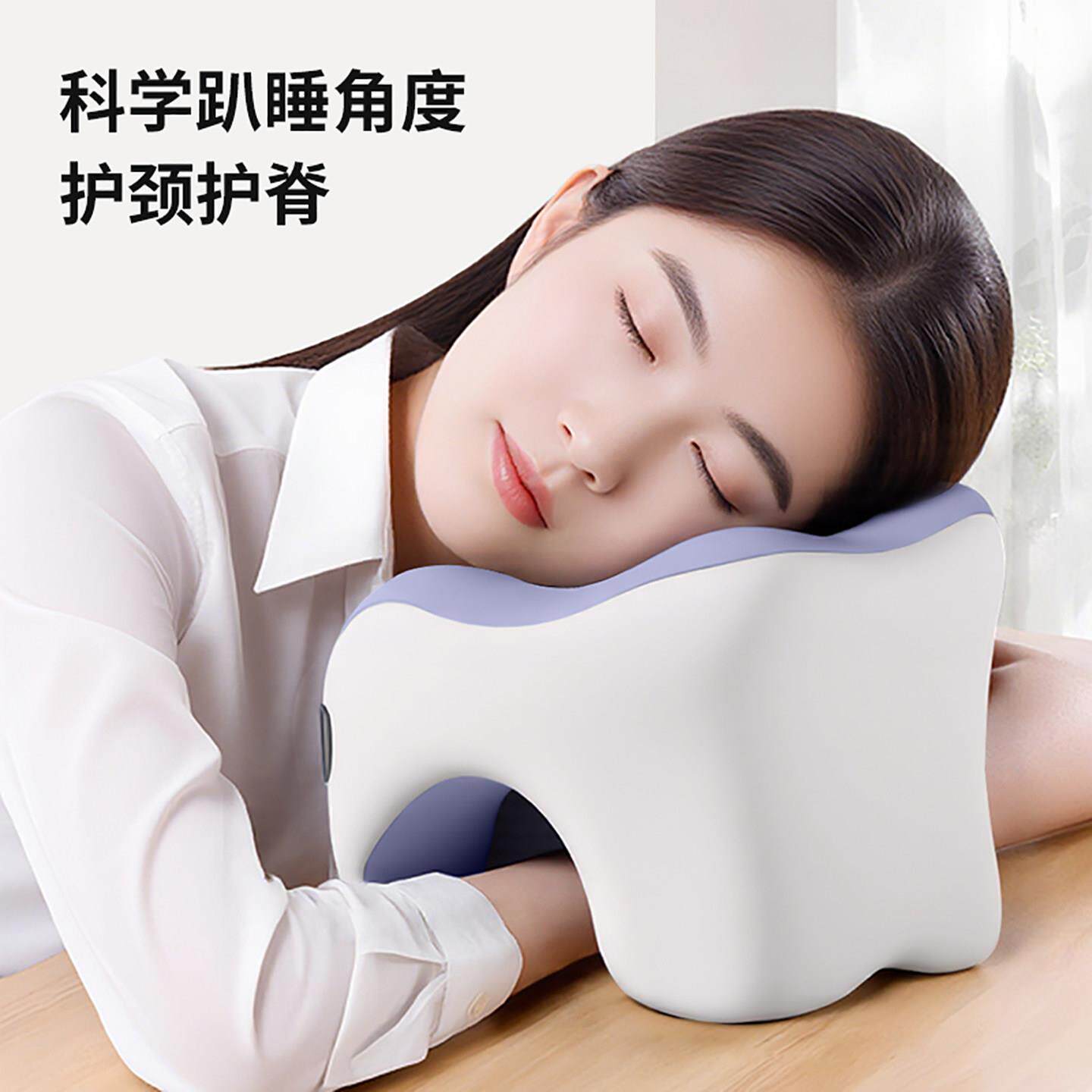 U型枕午睡枕办公室仰睡抱睡趴睡枕学校记忆棉学生脖枕仰睡U形枕头
