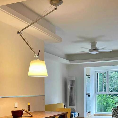 Artemide中古饭厅吊灯设计师长杆摇臂折叠书房阅读灯可移位吧台灯