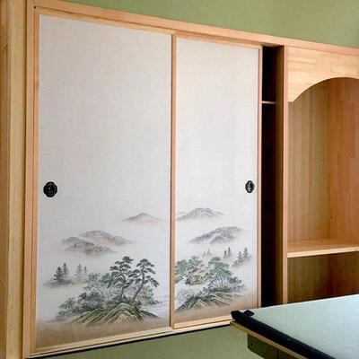 日式福司玛门彩绘门衣柜门和室门推拉门平开门榻榻米移门定制