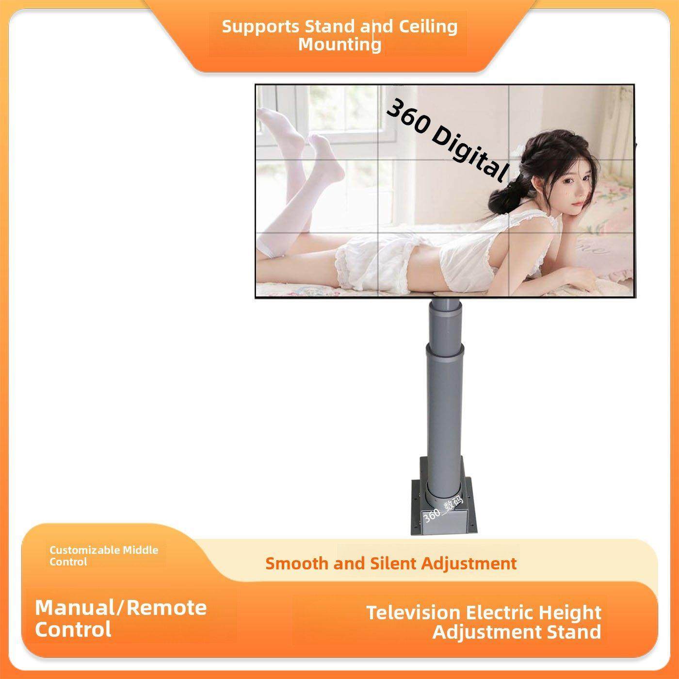 液晶电视吊架 电动遥控伸缩旋转升降机 吊装支架天花电视架显示屏