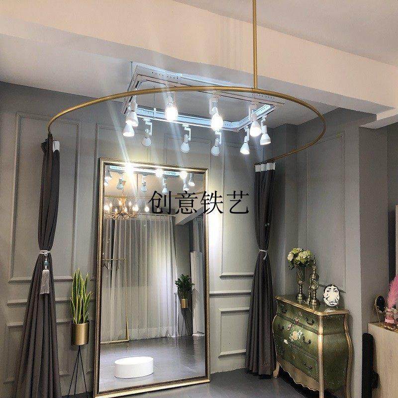 服装店婚纱吊架简易试衣间U形杆墙角更衣室换衣间铁艺轨道滑轨,商业/办公家具,服装展示架,淘宝优惠券,粉丝福利购,淘宝优惠卷
