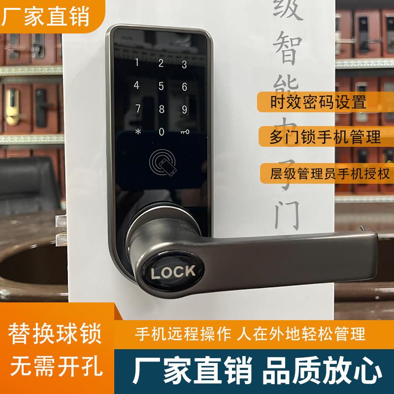 app智能锁室内卧室球形锁遥控密码智能指纹门禁读卡机木门替换球