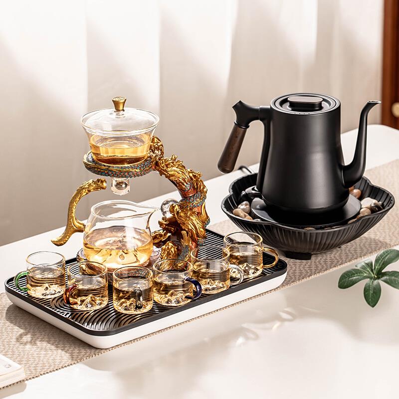 2024新款煮茶烧水壶保温全套功夫茶具套装带茶盘家用电陶炉煮茶器