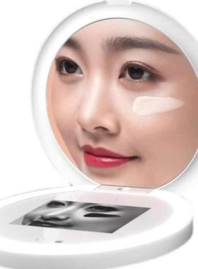 UV化妆镜 LED灯测试镜 防晒霜检测魔镜 可携式充电式 美容镜