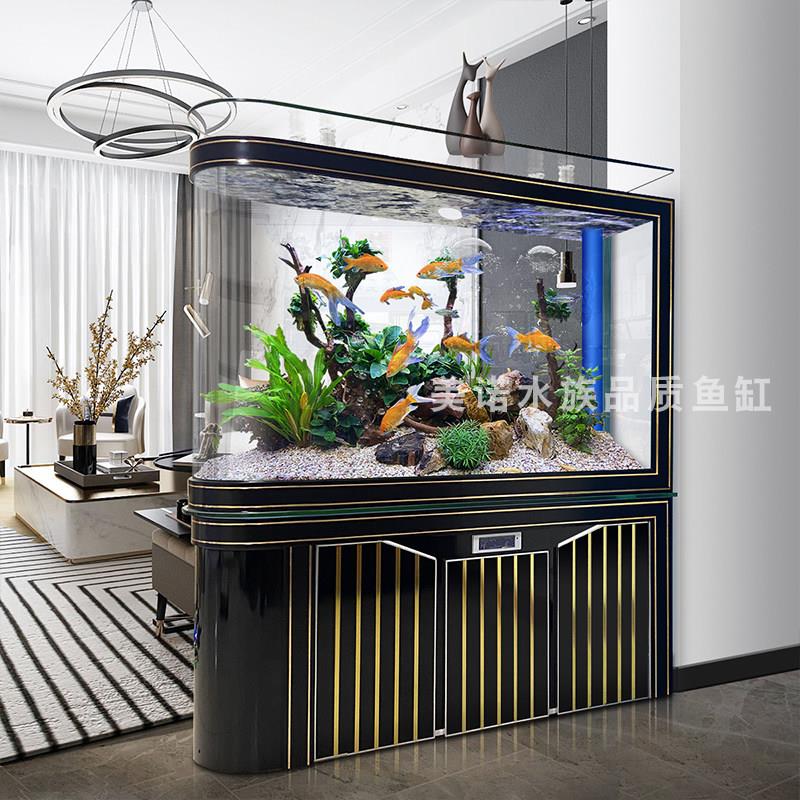 智能子弹头鱼缸客厅2026新款家用隔断屏风智能自循环恒温水族箱