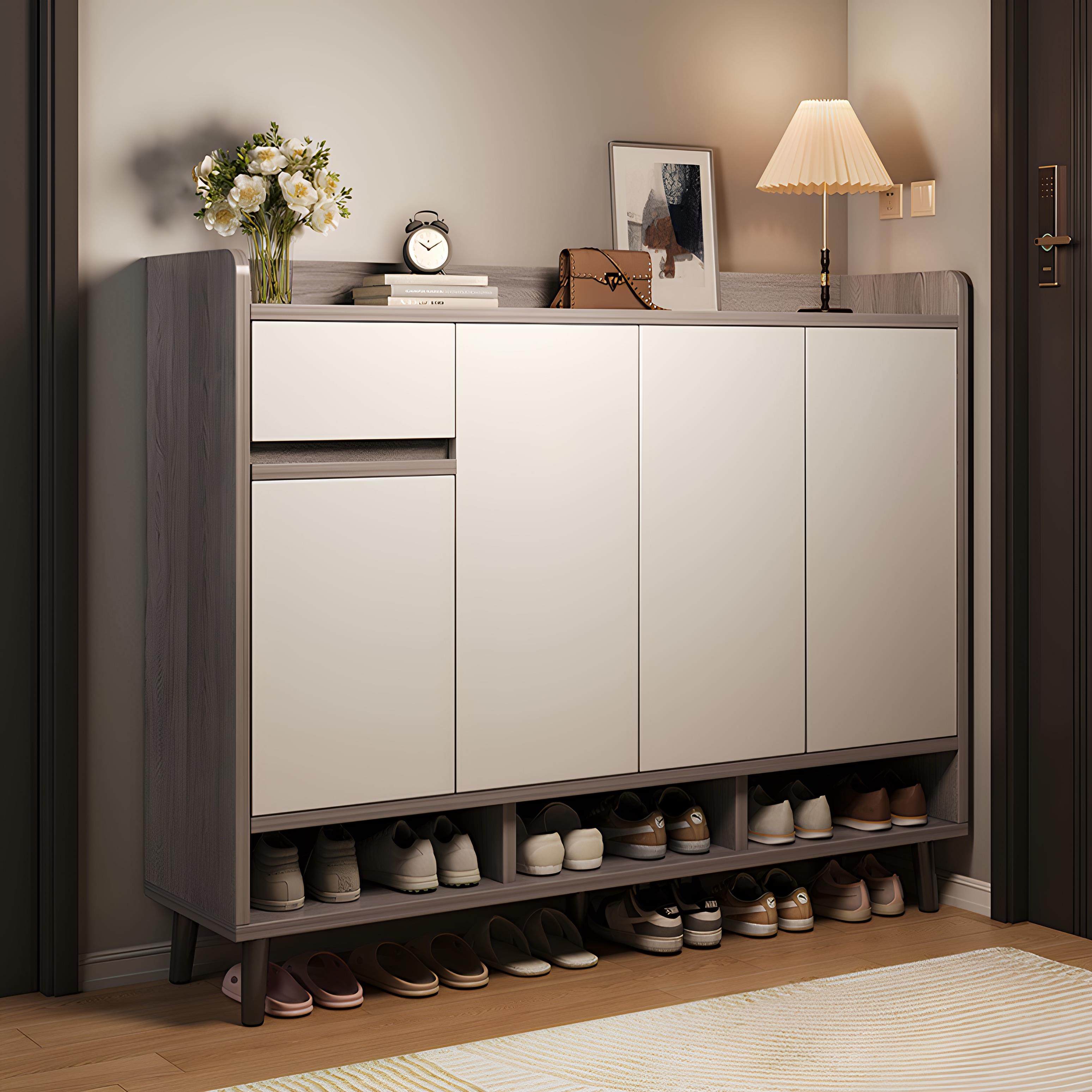 鞋柜家用门口2025新款玄关储物收纳一体靠墙大容量多层置物架鞋架,住宅家具,鞋柜,淘宝优惠券,粉丝福利购,淘宝优惠卷