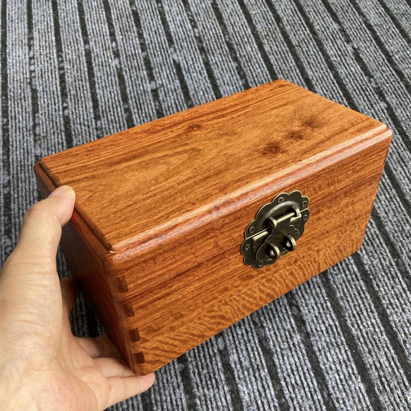 红木缅甸花梨木首饰盒大果紫檀文玩珠宝盒实木饰品收纳盒榫卯结构
