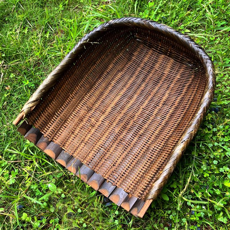 包邮装饰品手工竹编烟熏竹肖箕竹谷簸箕覆古彷旧竹篮农具舞台道具