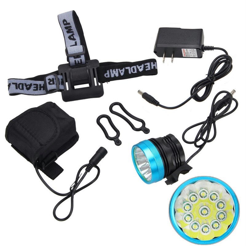 山地自行车灯车前灯T6强光套装夜间骑行装备11T6单车头灯厂led灯