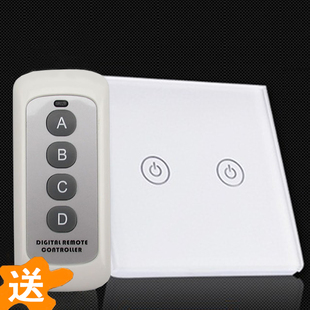 86型智能家居开关 无p线遥控触碰式开关 灯具智能开关插座面板二