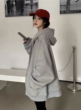 孕妇装秋装套装韩版m宽松大码上衣开衫拉链卫衣连帽薄款外套春秋