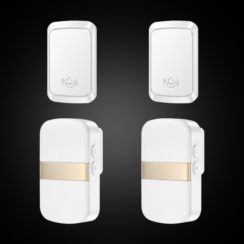 门铃无线自发电家用防水超远距离二拖二智能遥控老人呼叫器