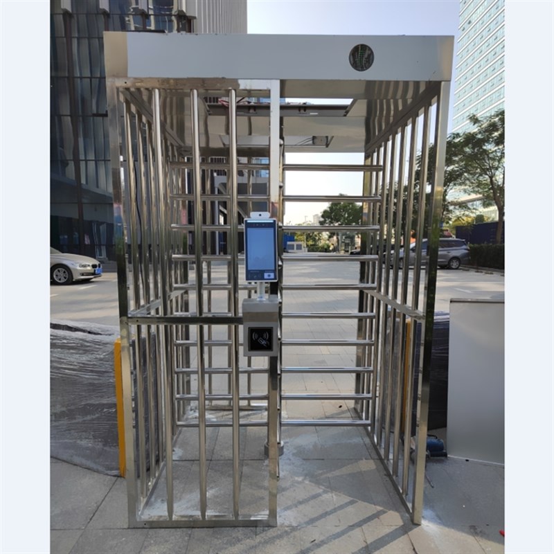 全高转闸门双通道全高闸工地十字转闸机不锈钢滚闸门防尾随旋转门