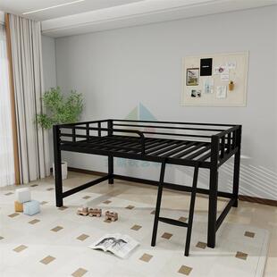 香港铁艺半高床定制省空间高架床上床下空铁艺小户型单上层双人