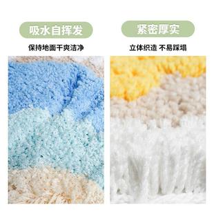 门口进门地简约加厚地毯浴室吸水防滑地家用簇绒卧室舒适脚