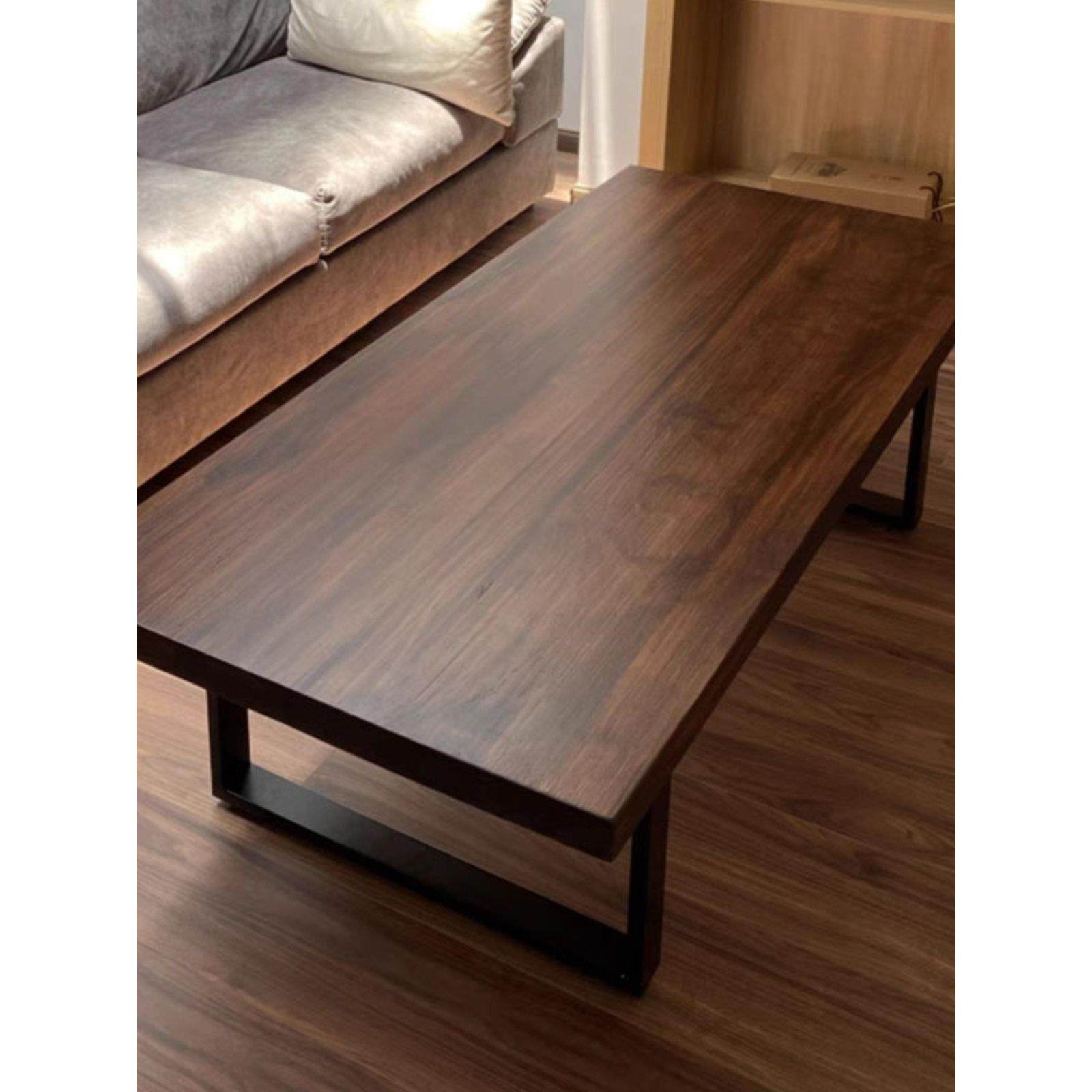 实木茶几桌子工业风铁艺覆古咖啡厅原木小户型客厅高级茶台茶桌子